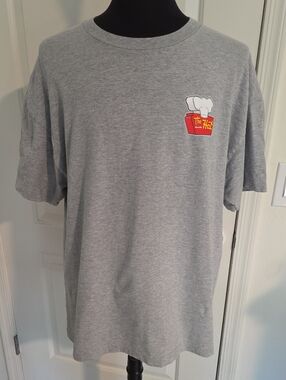 The Hat "World Famous Pastrami" Gray Short Sleeve Tee with Red Logo